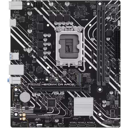 Материнская плата ASUS Prime H610M-K D4 ARGB H610 Socket-1700 2xDDR4, 4xSATA3, 1xM.2, 1xPCI-E16x, 2xUSB3.2, HDMI, Glan, mATX