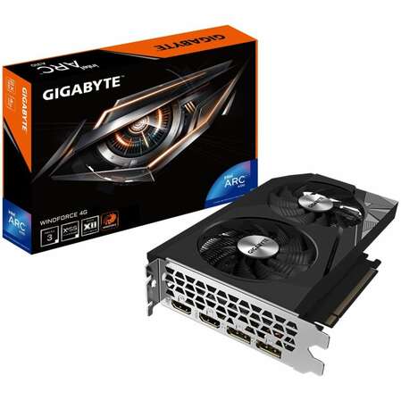 Видеокарта Gigabyte 4096Mb Intel Arc A310 WindForce 4G (GV-IA310WF2-4GD) 2xDP, 2xHDMI, Ret