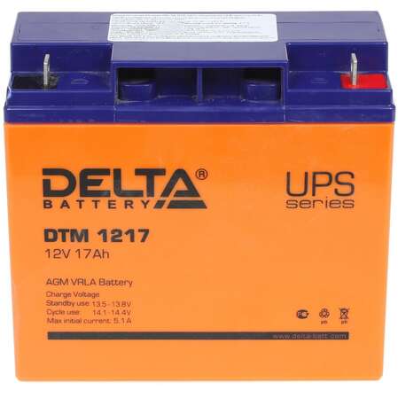 Батарея Delta DTM 1217, 12V  17Ah (Battary replacement APC rbc7, rbc55, rbc11 181мм/77мм/167мм)