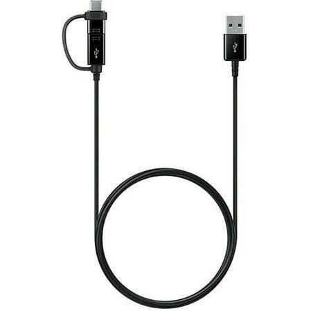 Автомобильное зарядное устройство Samsung EP-L1100WBEGRU, кабель USB Type-C, 2xUSB, черное