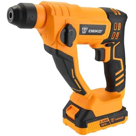 Аккумуляторный перфоратор Deko DKCH20, 20В, 2x2.0Ач в кейсе с патроном CH02 063-4412