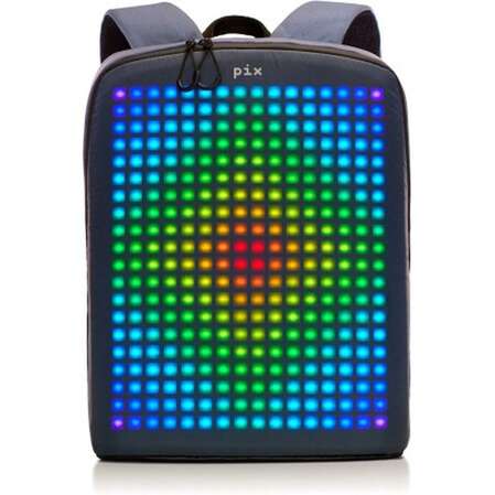 15.6" Рюкзак для ноутбука Pix Backpack с LED дисплеем (Power Bank в комплекте) серый