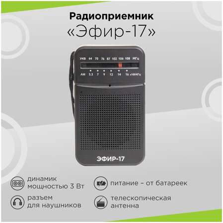 Радиоприемник Сигнал Эфир-17, Black