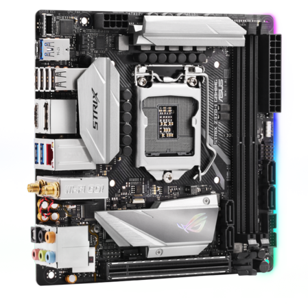 Материнская плата ASUS ROG Strix Z370-I Gaming Z370 Socket-1151v2 2xDDR4, 4xSATA3, RAID, 2xM.2, 1xPCI-E16x, 4xUSB3.1, DP, HDMI, Glan, Wifi, mini-ITX