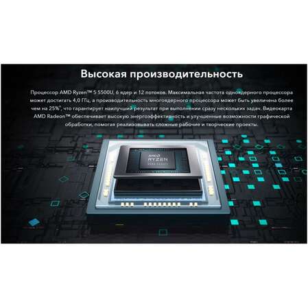 Ноутбук Honor MagicBook 15 BMH-WDQ9HN AMD Ryzen 5 5500U/8Gb/512Gb SSD/15.6" FullHD/DOS Grey
