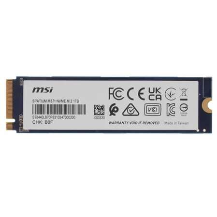 Внутренний SSD-накопитель 1000Gb MSI Spatium M371 S78-440L870-P83 M.2 2280 PCIe NVMe 3.0 x4