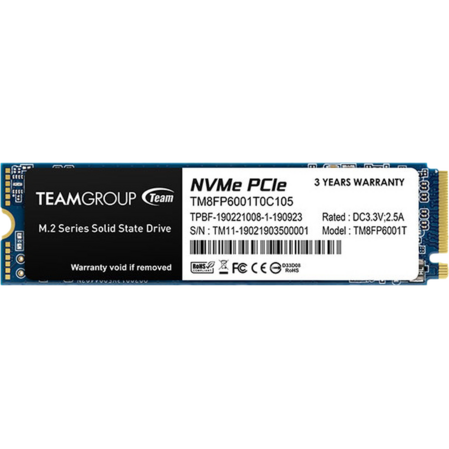 Внутренний SSD-накопитель 1000Gb Team Group MP33 (TM8FP6001T0C101) M.2 PCIe NVMe 3.0 x4