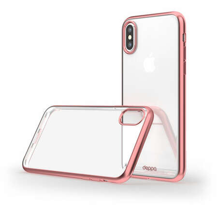 Чехол для iPhone X Deppa Gel Case Plus, розовый