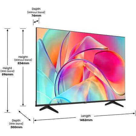 Телевизор 65" Hisense 65E7NQ 2024 (4K Ultra HD 3840x2160, Smart TV) черный