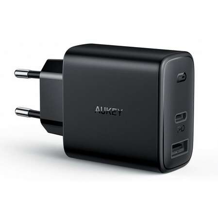 Сетевое зарядное устройство Aukey Swift Mix PD PA-F3 30W USB+USB-C, черное