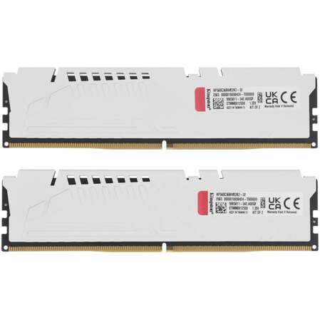 Модуль памяти DIMM 32Gb 2х16Gb DDR5 PC48000 6000MHz Kingston Fury Beast RGB White EXPO (KF560C36BWE2K2-32)