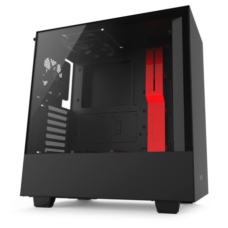 Корпус ATX Miditower NZXT H500 CA-H500B-BR Black/Red