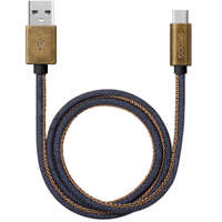 Кабель USB2.0-Type C 1.2m синий Deppa (72277) медь/джинса