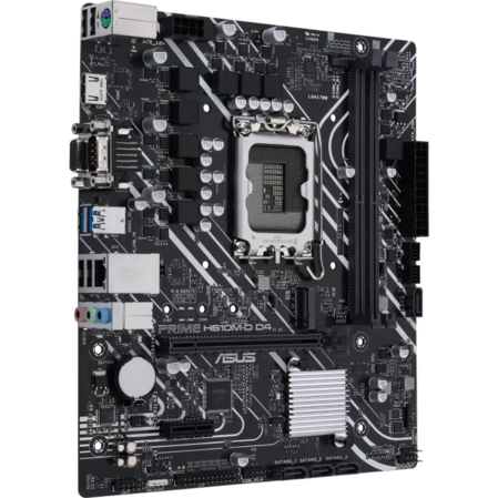 Материнская плата ASUS Prime H610M-D D4 H610 Socket-1700 2xDDR4, 4xSATA3, 1xM.2, 1xPCI-E16x, 2xUSB3.2, 1xCOM, D-Sub, HDMI, Glan, mATX