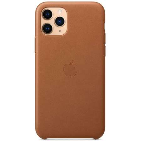 Чехол для Apple iPhone 11 Pro Leather Case Saddle Brown