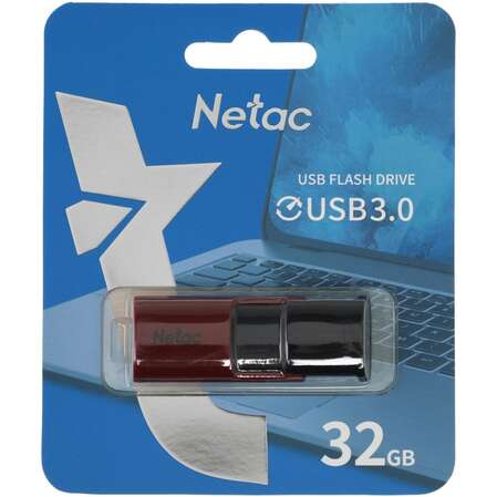 USB Flash накопитель 32GB Netac U182 ( NT03U182N-032G-30RE ) USB3.0 Красно-черный