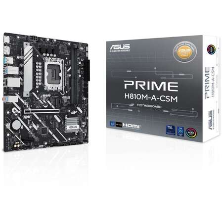 Материнская плата ASUS Prime H810M-A-CSM H810 Soc-1851 2xDDR5, 4xSATA3, 2хM.2, 1xPCI-E16x, 2xUSB3.2, DP, HDMI, Glan, mATX