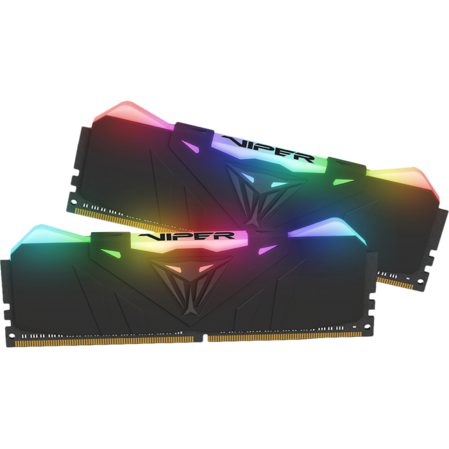 Модуль памяти DIMM 16Gb 2х8Gb DDR4 PC24000 3000MHz Patriot Viper RGB Series Black (PVR416G300C5K)
