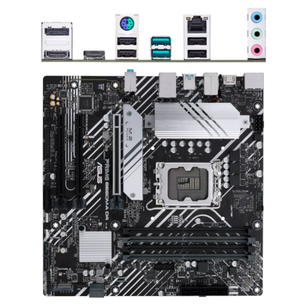 Материнская плата ASUS Prime B660M-A D4 B660 Socket-1700 4xDDR4, 4xSATA3, RAID, 2xM.2, 3xPCI-E16x, 2xUSB3.2, DP, 2xHDMI, Glan, mATX