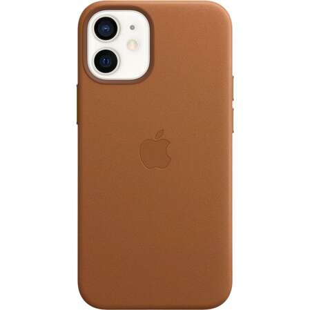 Чехол для Apple iPhone 12 mini Leather Case with MagSafe Saddle Brown