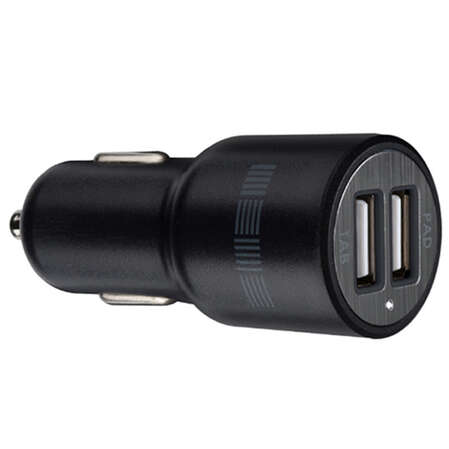 Автомобильное зарядное устройство Interstep без кабеля  2xUSB, 4.2A, черное