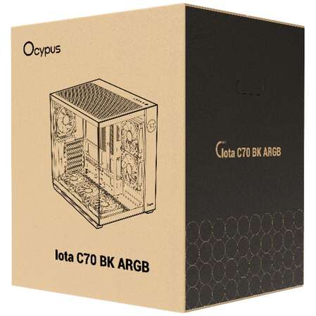 Корпус ATX Miditower Ocypus Iota C70 BK ARGB Black
