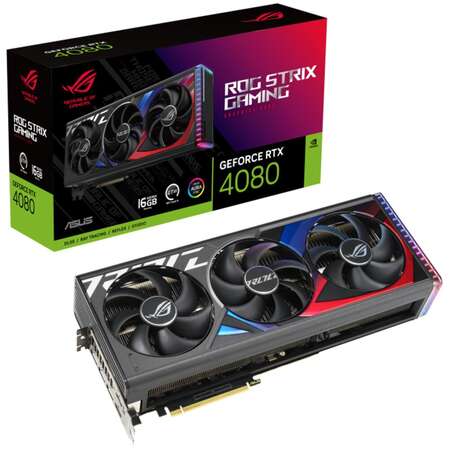 Видеокарта ASUS GeForce RTX 4080 16384Mb, ROG Strix Gaming 16G (ROG-Strix-RTX4080-16G-Gaming) 2xHDMI, 3xDP, Ret
