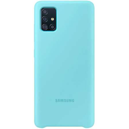 Чехол для Samsung Galaxy A51 SM-A515 Silicone Cover голубой