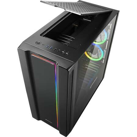 Корпус ATX Miditower Sharkoon REV220 Tempered Glass RGB Led Black