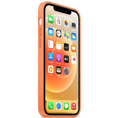 Чехол для Apple iPhone 12\12 Pro Silicone Case with MagSafe Kumquat
