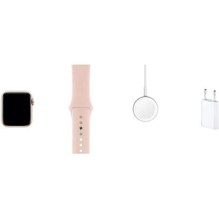 Умные часы Apple Watch Series 5 GPS 44mm Gold Aluminium Pink Sand Sport Band MWVE2RU/A