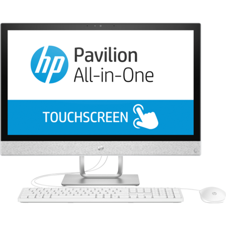 Моноблок HP Pavilion 24I 24-x050ur 3ES07EA 24" FullHD Touch Core i5 7400T/4Gb/1Tb+16Gb SSD/AMD 530 2Gb/Kb+m/Win10 White