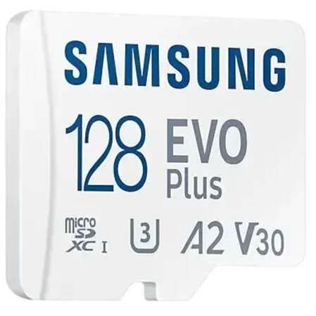 Карта памяти Micro SecureDigital 128Gb SDXC Samsung Evo Plus class10 UHS-I U3 (MB-MC128SA)