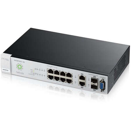 Коммутатор Zyxel Nebula NSW100-10, 8xGbLAN, 2xCombo (SFP/LAN)