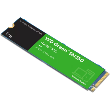 Внутренний SSD-накопитель 1000Gb Western Digital Green SN350 (WDS100T3G0C) M.2 2280 PCIe NVMe 3.0 x4