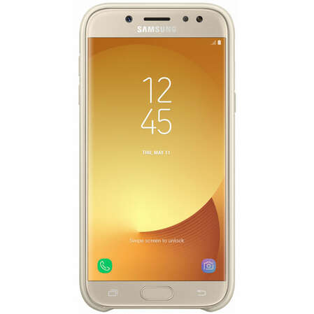Чехол для Samsung Galaxy J3 (2017) SM-J330F Dual Layer Cover золотистый 