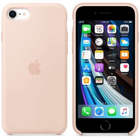 Чехол для Apple iPhone SE (2020) Silicone Case Pink Sand