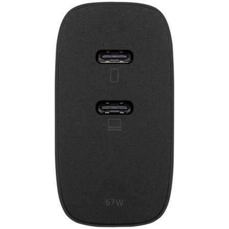 Сетевое зарядное устройство Native Union Fast GaN Charger 67W 2xType-C Black