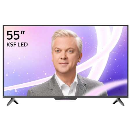 Телевизор 55" Яндекс ТВ Станция Бейсик с Алисой YNDX-00076 (4K UHD 3840x2160, Smart TV) черный