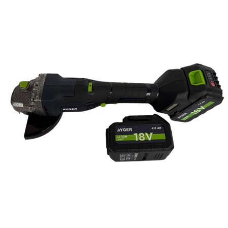 Аккумуляторная угловая шлифмашина AYGER AG18BL4 new