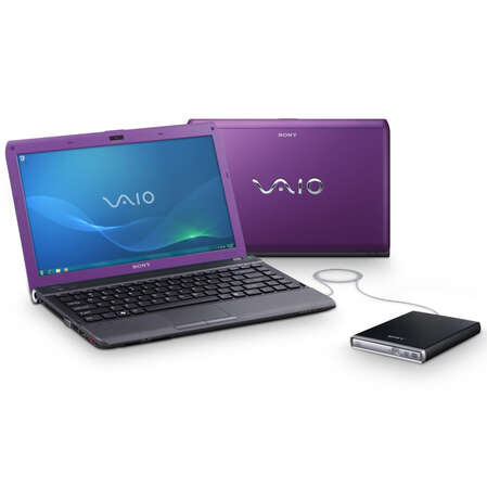 Ноутбук Sony VPC-Y21M1R/V U3400/4Gb/320Gb/bt/13.3"/Win7 HP (64-bit) +ext sony OD Violet