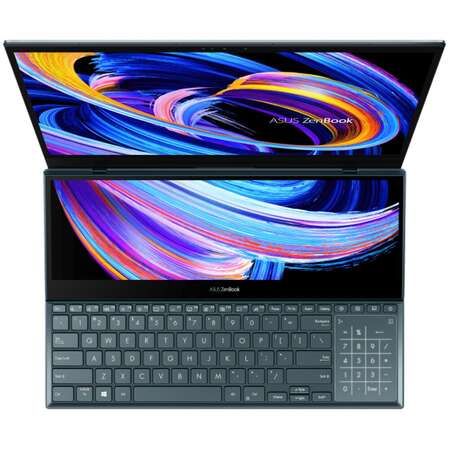 Ноутбук ASUS ZenBook Pro Duo 15 UX582HS-H2034W Core i7 11800H/32Gb/1Tb SSD/NV RTX3080 8Gb/15.6" Ultra HD Touch OLED/Win10 Celestial Blue