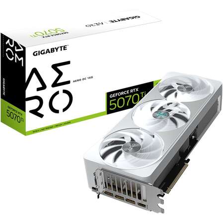 Видеокарта Gigabyte GeForce RTX 5070 Ti 16384Mb, Aero OC 16 Gb (GV-N507TAERO OC-16GD) 1xHDMI, 3xDP, Ret