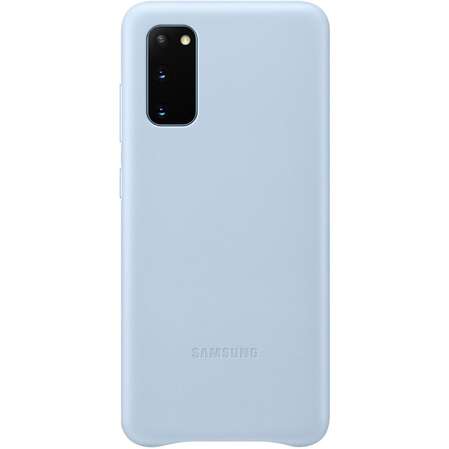 Чехол для Samsung Galaxy S20 SM-G980 Leather Cover голубой