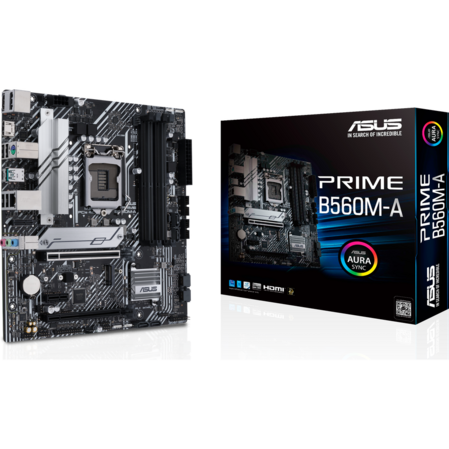 Материнская плата ASUS Prime B560M-A B560 Socket-1200 4xDDR4, 6xSATA3, 2xM.2, 2xPCI-E16x, 1xUSB3.2, 1xUSB3.2 Type C, DP, 2xHDMI, Glan, mATX