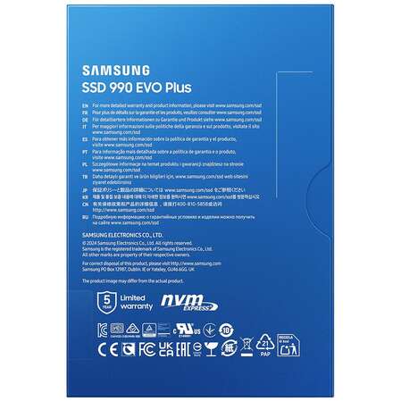 Внутренний SSD-накопитель 2000Gb Samsung 990 Evo Plus (MZ-V9S2T0BW) M.2 2280 PCI-E 4.0 x4
