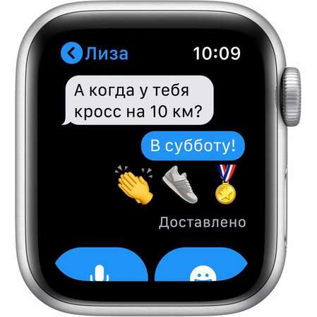 Умные часы Apple Watch SE GPS 40mm Silver Aluminium Case with White Sport Band MYDM2RU/A
