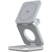Беспроводная зарядная панель 3 в 1 Magssory Fold Pro WCH063 Qi2 Silver