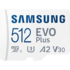 Карта памяти Micro SecureDigital 512Gb SDXC Samsung Evo Plus class10 UHS-I U3 (MB-MC512KA) + адаптер SD