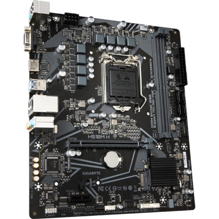 Материнская плата Gigabyte H510M H H510 Socket-1200 2xDDR4, 4xSATA3, 1xM.2, 1xPCI-E16x, 2xUSB3.2, D-Sub, HDMI, Glan, mATX